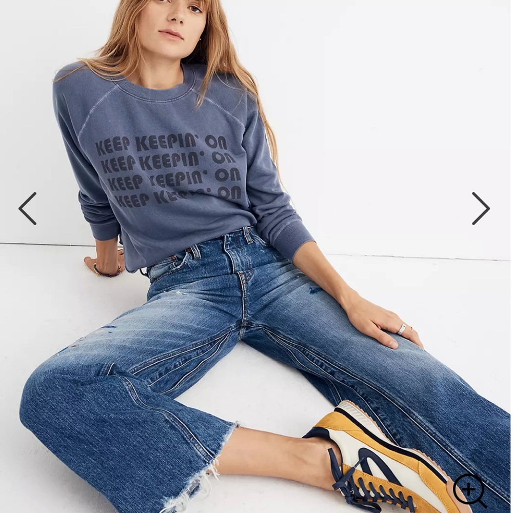 Madewell Rivet & Thread Wide Leg Crop Jeans